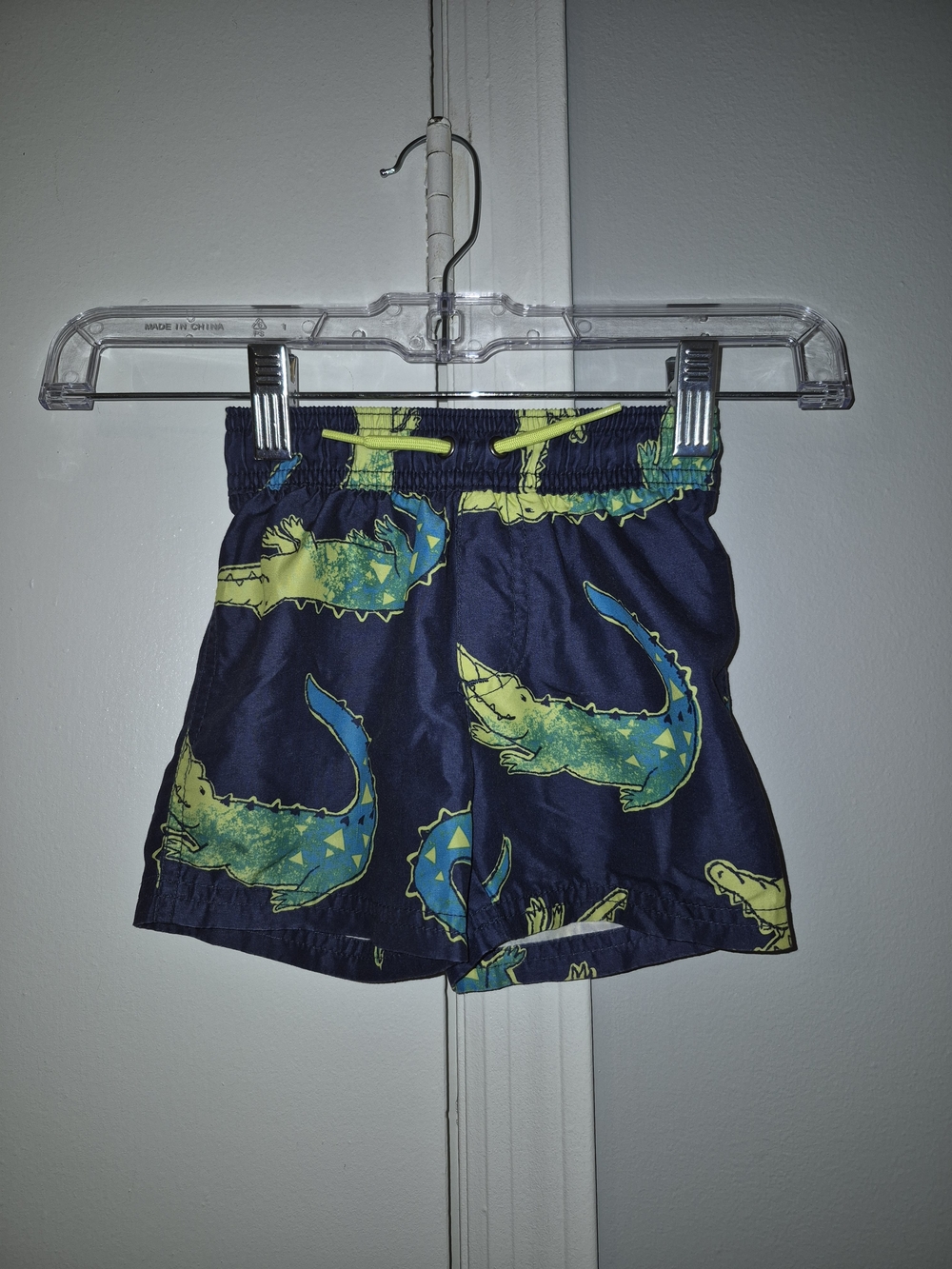 Child Of Mine By Carter's Boys 18 Month Navy Blue Crocodile Print Swim Shorts